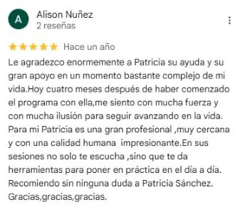 testimonio alison - Patricia Sanchez